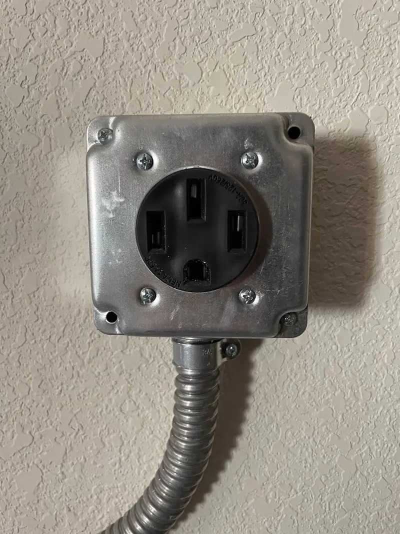 NEMA 14-50 outlet installed for Electrical Panel Upgrade in Florin